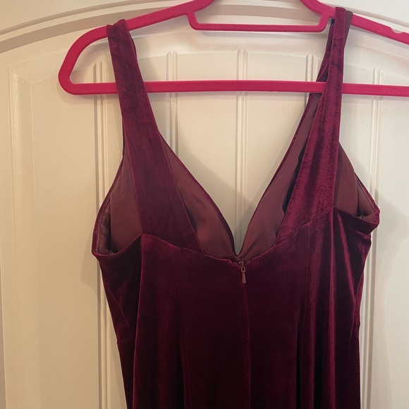 Bill Levkoff Velvet A Line Gown 2 Extra Length - Picture 5 of 7